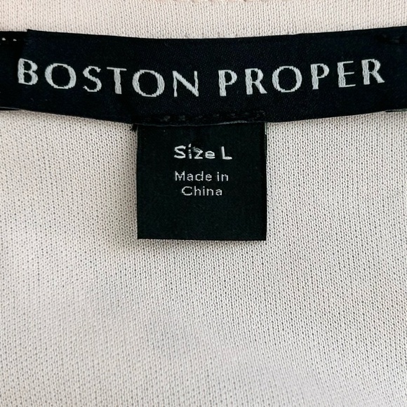 Boston proper Ruched Front Long Sleeve Blouse size Large - Picture 3 of 5